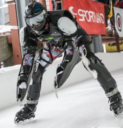 Rollerman on ice at Sigulda