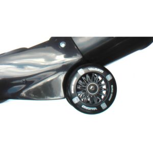 Detail view of the black wheel of elbow of Black-Black Buggy Rollin Full set