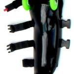black buggy rollin leg with green wheels