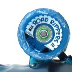 blue wheel of silver-blue buggy rollin chest